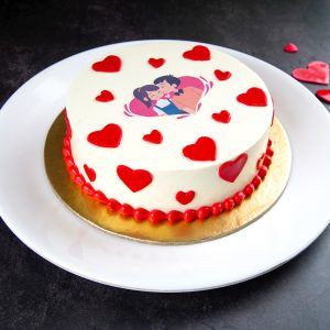 Eggless To My Valentine Cake