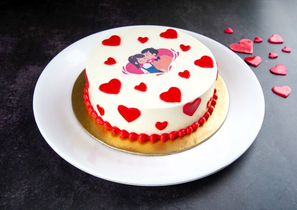 Eggless To My Valentine Cake