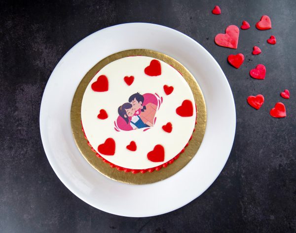 Eggless To My Valentine Cake - Image 2
