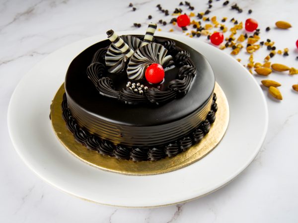 Eggless Double Truffle Cake