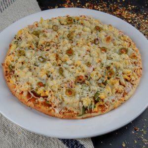 8” Large Thin Crust Vegetable Pizza