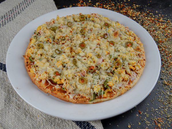 8” Large Thin Crust Vegetable Pizza